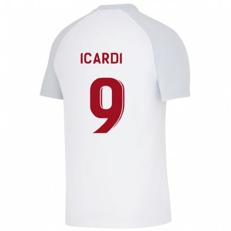 Kandiny Niño Camiseta Mauro Icardi #9 Blanco 2ª Equipación 2023/24 La Camisa Chile