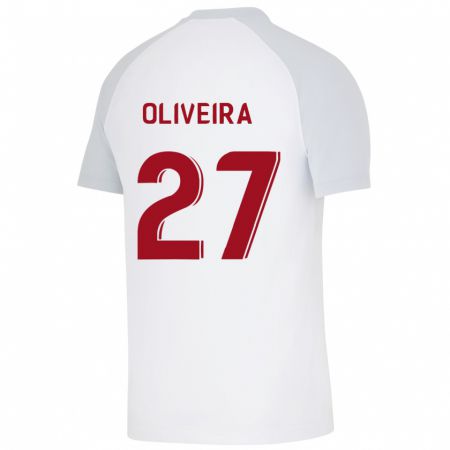 Kandiny Niño Camiseta Sérgio Oliveira #27 Blanco 2ª Equipación 2023/24 La Camisa Chile