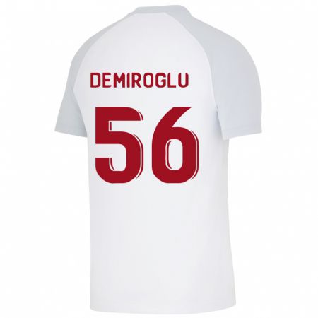 Kandiny Niño Camiseta Baran Demiroğlu #56 Blanco 2ª Equipación 2023/24 La Camisa Chile