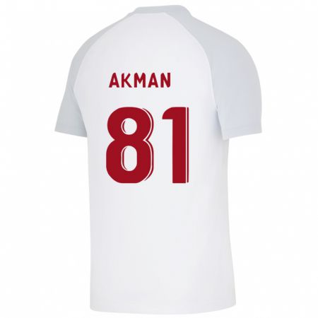 Kandiny Niño Camiseta Hamza Akman #81 Blanco 2ª Equipación 2023/24 La Camisa Chile