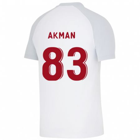 Kandiny Niño Camiseta Efe Akman #83 Blanco 2ª Equipación 2023/24 La Camisa Chile
