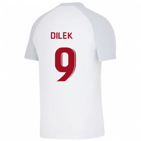 Kandiny Niño Camiseta Yalin Dilek #9 Blanco 2ª Equipación 2023/24 La Camisa Chile