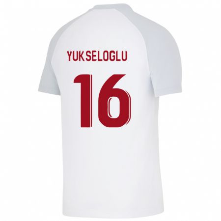 Kandiny Niño Camiseta Ayaz Yükseloğlu #16 Blanco 2ª Equipación 2023/24 La Camisa Chile