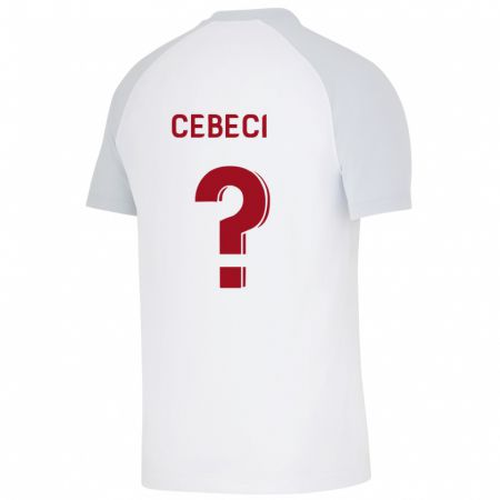 Kandiny Niño Camiseta Taha Recep Cebeci #0 Blanco 2ª Equipación 2023/24 La Camisa Chile