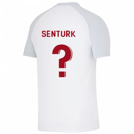 Kandiny Niño Camiseta Haktan Sentürk #0 Blanco 2ª Equipación 2023/24 La Camisa Chile