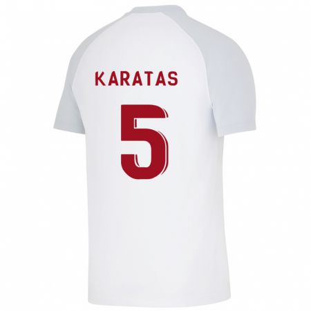 Kandiny Niño Camiseta Eda Karataş #5 Blanco 2ª Equipación 2023/24 La Camisa Chile