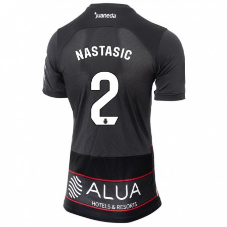 Kandiny Niño Camiseta Matija Nastasic #2 Negro 2ª Equipación 2023/24 La Camisa Chile