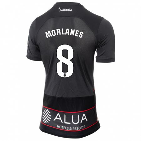 Kandiny Niño Camiseta Manu Morlanes #8 Negro 2ª Equipación 2023/24 La Camisa Chile