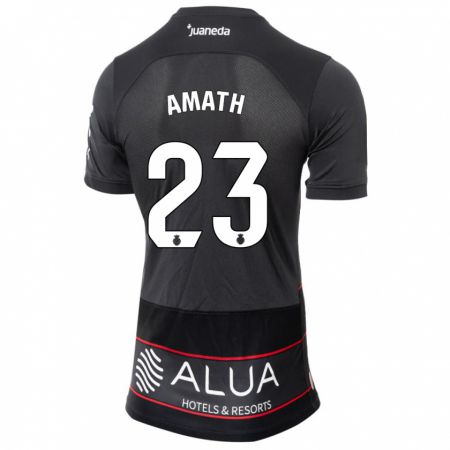 Kandiny Niño Camiseta Amath Ndiaye #23 Negro 2ª Equipación 2023/24 La Camisa Chile