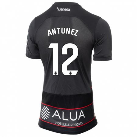 Kandiny Niño Camiseta Yahir Antúnez #12 Negro 2ª Equipación 2023/24 La Camisa Chile