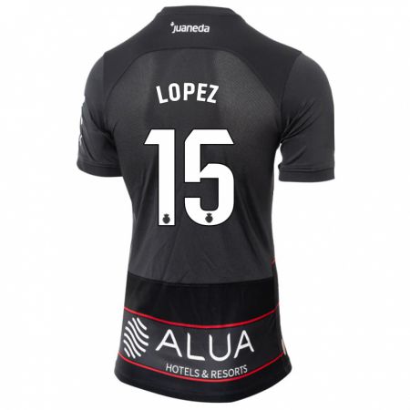 Kandiny Niño Camiseta Marc López #15 Negro 2ª Equipación 2023/24 La Camisa Chile