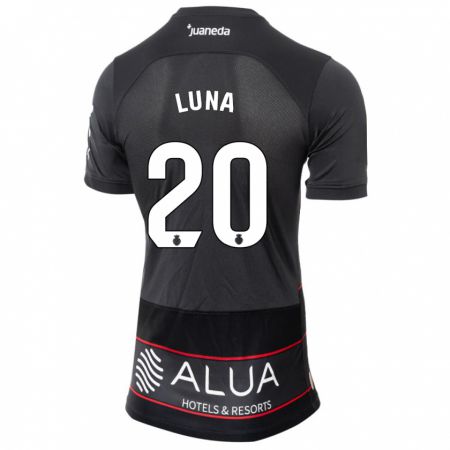 Kandiny Niño Camiseta Daniel Luna #20 Negro 2ª Equipación 2023/24 La Camisa Chile