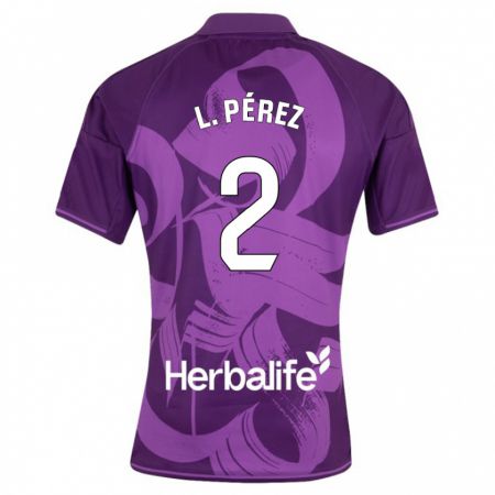 Kandiny Niño Camiseta Luis Pérez #2 Violeta 2ª Equipación 2023/24 La Camisa Chile