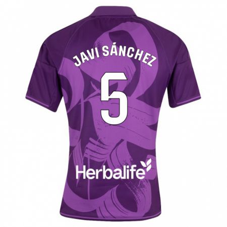Kandiny Niño Camiseta Javi Sánchez #5 Violeta 2ª Equipación 2023/24 La Camisa Chile
