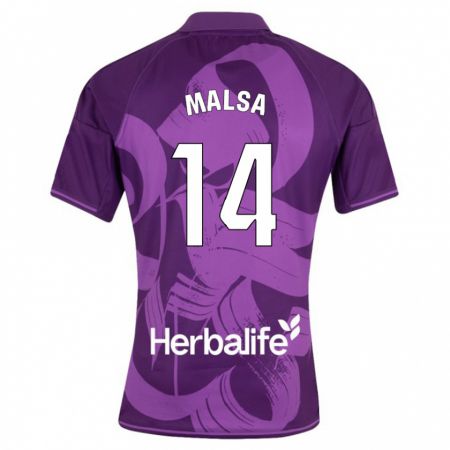 Kandiny Niño Camiseta Mickaël Malsa #14 Violeta 2ª Equipación 2023/24 La Camisa Chile