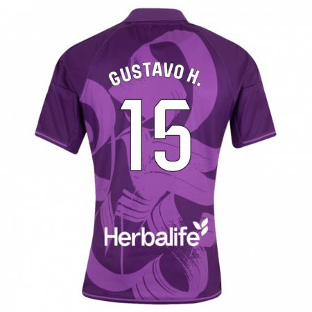 Kandiny Niño Camiseta Gustavo Henrique #15 Violeta 2ª Equipación 2023/24 La Camisa Chile