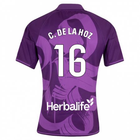 Kandiny Niño Camiseta César De La Hoz #16 Violeta 2ª Equipación 2023/24 La Camisa Chile