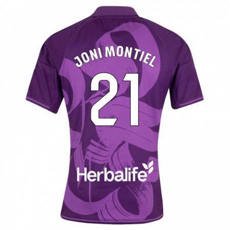 Kandiny Niño Camiseta Joni Montiel #21 Violeta 2ª Equipación 2023/24 La Camisa Chile