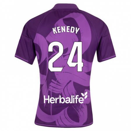 Kandiny Niño Camiseta Kenedy #24 Violeta 2ª Equipación 2023/24 La Camisa Chile