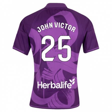 Kandiny Niño Camiseta John Victor #25 Violeta 2ª Equipación 2023/24 La Camisa Chile