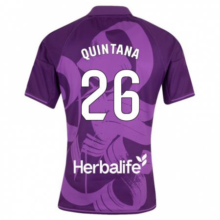 Kandiny Niño Camiseta Alberto Quintana #26 Violeta 2ª Equipación 2023/24 La Camisa Chile
