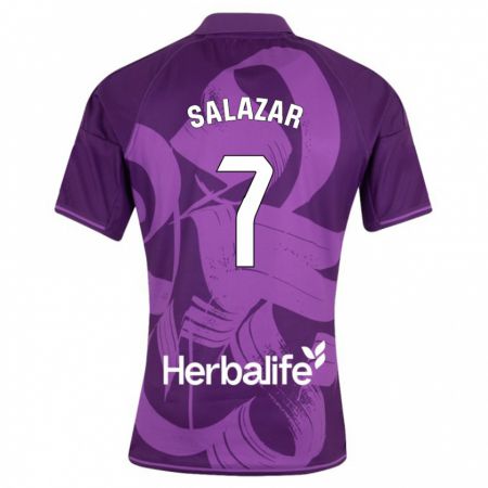 Kandiny Niño Camiseta Israel Salazar #7 Violeta 2ª Equipación 2023/24 La Camisa Chile