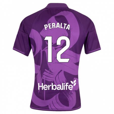 Kandiny Niño Camiseta Fernando Peralta #12 Violeta 2ª Equipación 2023/24 La Camisa Chile
