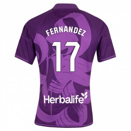 Kandiny Niño Camiseta Dani Fernández #17 Violeta 2ª Equipación 2023/24 La Camisa Chile