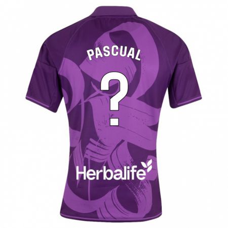 Kandiny Niño Camiseta Adrián Pascual #0 Violeta 2ª Equipación 2023/24 La Camisa Chile