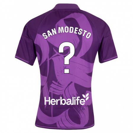 Kandiny Niño Camiseta Hugo San Modesto #0 Violeta 2ª Equipación 2023/24 La Camisa Chile