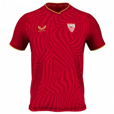 Kandiny Niño Camiseta Bakary Sow #7 Rojo 2ª Equipación 2023/24 La Camisa Chile