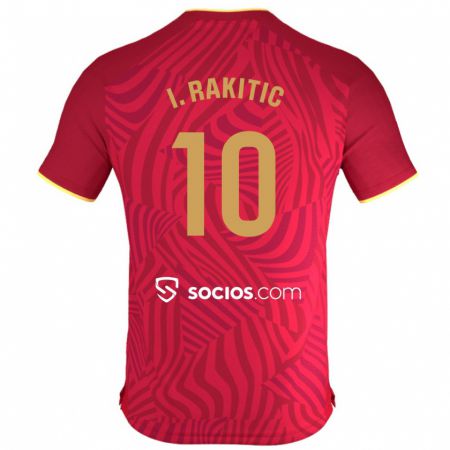 Kandiny Niño Camiseta Ivan Rakitic #10 Rojo 2ª Equipación 2023/24 La Camisa Chile