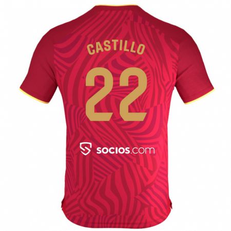Kandiny Niño Camiseta José Castillo #22 Rojo 2ª Equipación 2023/24 La Camisa Chile