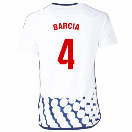 Kandiny Niño Camiseta Sergio Barcia #4 Blanco 2ª Equipación 2023/24 La Camisa Chile