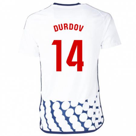 Kandiny Niño Camiseta Ivan Durdov #14 Blanco 2ª Equipación 2023/24 La Camisa Chile