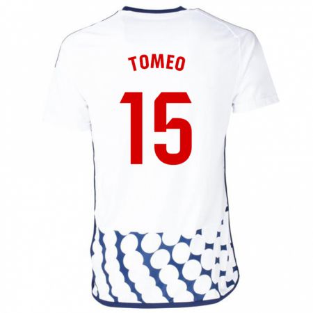 Kandiny Niño Camiseta Pablo Tomeo #15 Blanco 2ª Equipación 2023/24 La Camisa Chile