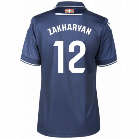Kandiny Niño Camiseta Arsen Zakharyan #12 Armada 2ª Equipación 2023/24 La Camisa Chile