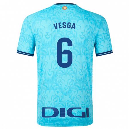 Kandiny Niño Camiseta Mikel Vesga #6 Cielo Azul 2ª Equipación 2023/24 La Camisa Chile