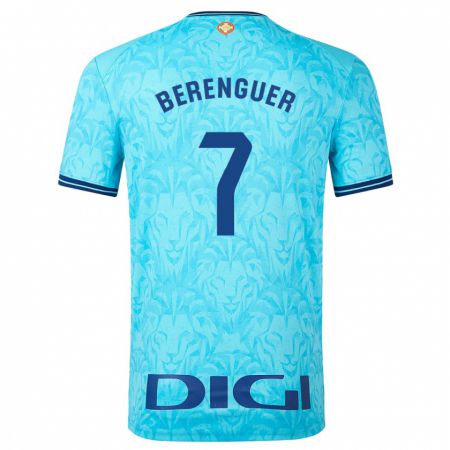 Kandiny Niño Camiseta Álex Berenguer #7 Cielo Azul 2ª Equipación 2023/24 La Camisa Chile