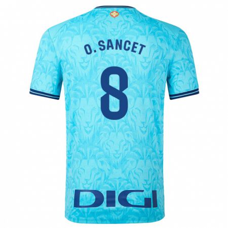 Kandiny Niño Camiseta Oihan Sancet #8 Cielo Azul 2ª Equipación 2023/24 La Camisa Chile
