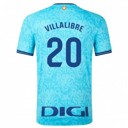 Kandiny Niño Camiseta Asier Villalibre #20 Cielo Azul 2ª Equipación 2023/24 La Camisa Chile