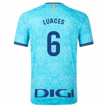 Kandiny Niño Camiseta Iraitz Luaces #6 Cielo Azul 2ª Equipación 2023/24 La Camisa Chile