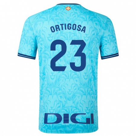 Kandiny Niño Camiseta Aritz Ortigosa #23 Cielo Azul 2ª Equipación 2023/24 La Camisa Chile