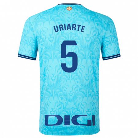 Kandiny Niño Camiseta Naroa Uriarte Urazurrutia #5 Cielo Azul 2ª Equipación 2023/24 La Camisa Chile