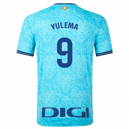 Kandiny Niño Camiseta Yulema Corres Somovilla #9 Cielo Azul 2ª Equipación 2023/24 La Camisa Chile