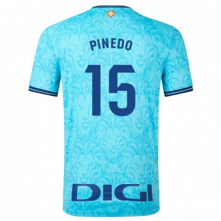 Kandiny Niño Camiseta Clara Pinedo Castresana #15 Cielo Azul 2ª Equipación 2023/24 La Camisa Chile