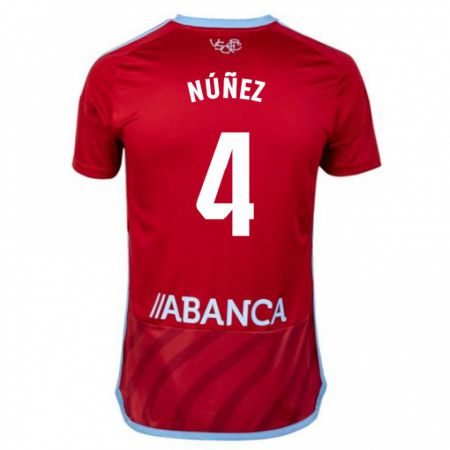 Kandiny Niño Camiseta Unai Núñez #4 Rojo 2ª Equipación 2023/24 La Camisa Chile