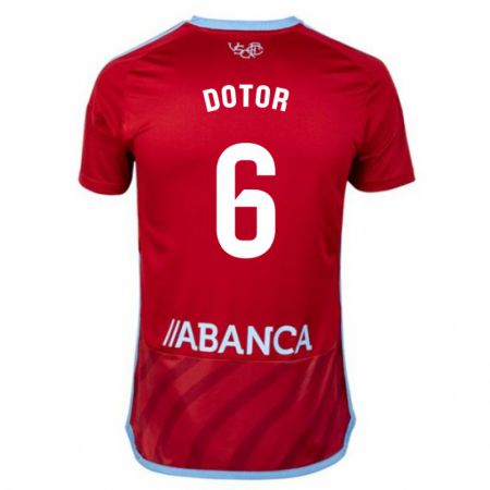 Kandiny Niño Camiseta Carlos Dotor #6 Rojo 2ª Equipación 2023/24 La Camisa Chile