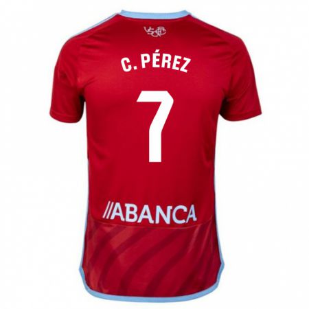 Kandiny Niño Camiseta Carles Pérez #7 Rojo 2ª Equipación 2023/24 La Camisa Chile