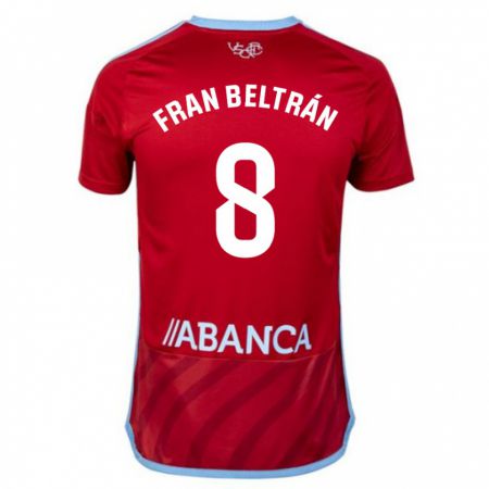 Kandiny Niño Camiseta Fran Beltrán #8 Rojo 2ª Equipación 2023/24 La Camisa Chile